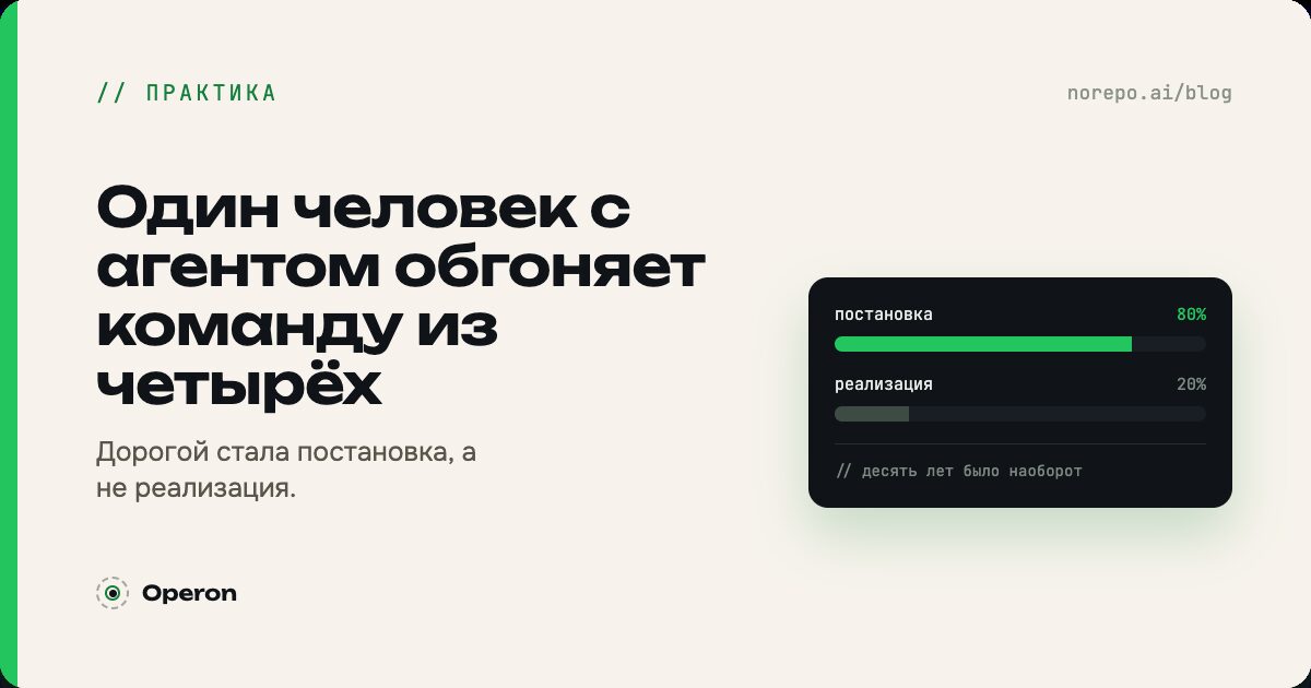 Operon — один человек с агентом обгоняет команду из четырёх